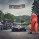 The I-Type 2 waits at the Shelsley Walsh start line.